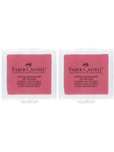 Ластик-клячка Faber-Castell,розовый, в пласт контейнере,2 шт