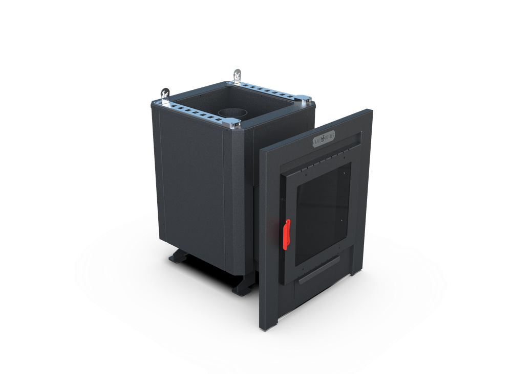 Банная печь Душа- 15 Кожух угловой 8мм панорама