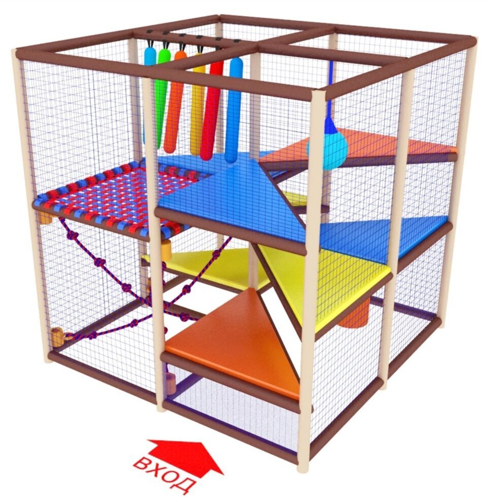 Детский игровой лабиринт «Кубик» 5,8 м² (2,6*2,5*2.5м)