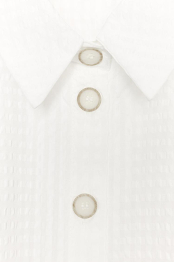 ZARA РУБАШКА С ОБЪЕМНЫМИ РУКАВАМИ, БЕЛЫЙ