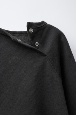 ZARA КОМПЛЕКТ ИЗ ТОЛСТОВКИ И ОДНОТОННЫХ ЛЕГИНСОВ, ТЕМНЫЙ АНТРАЦИТ