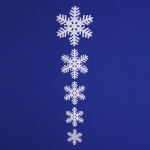 Украшение новогоднее «Весёлые снежинки» d-35/26/21/16/14 (набор 5 шт)