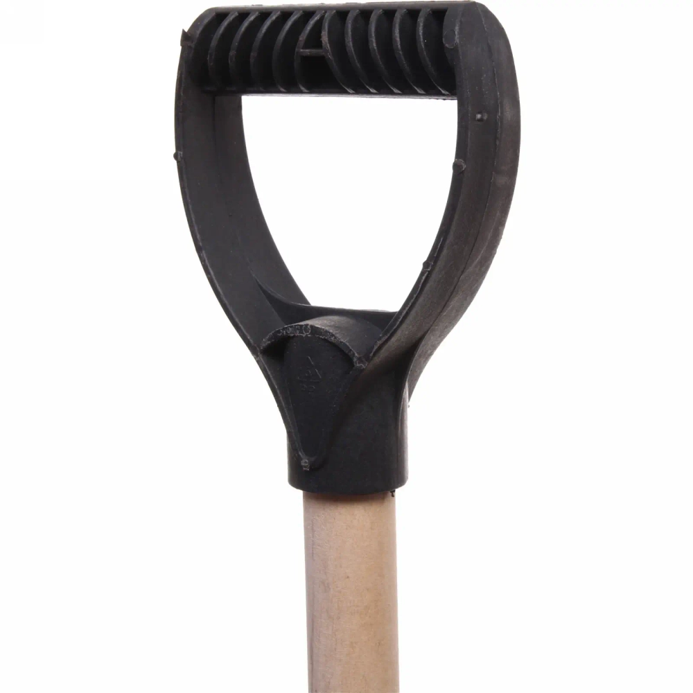 Лопата снеговая «Крепыш-2» 465*340 мм, пластик.с клёп. пл., мет.чер и с V-ручкой, d=32