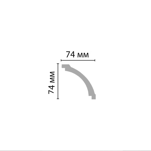 Плинтус потолочный гладкий Decomaster 96616 74х74х2400мм