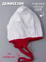 Шапка с ушками вязаная демисезонная