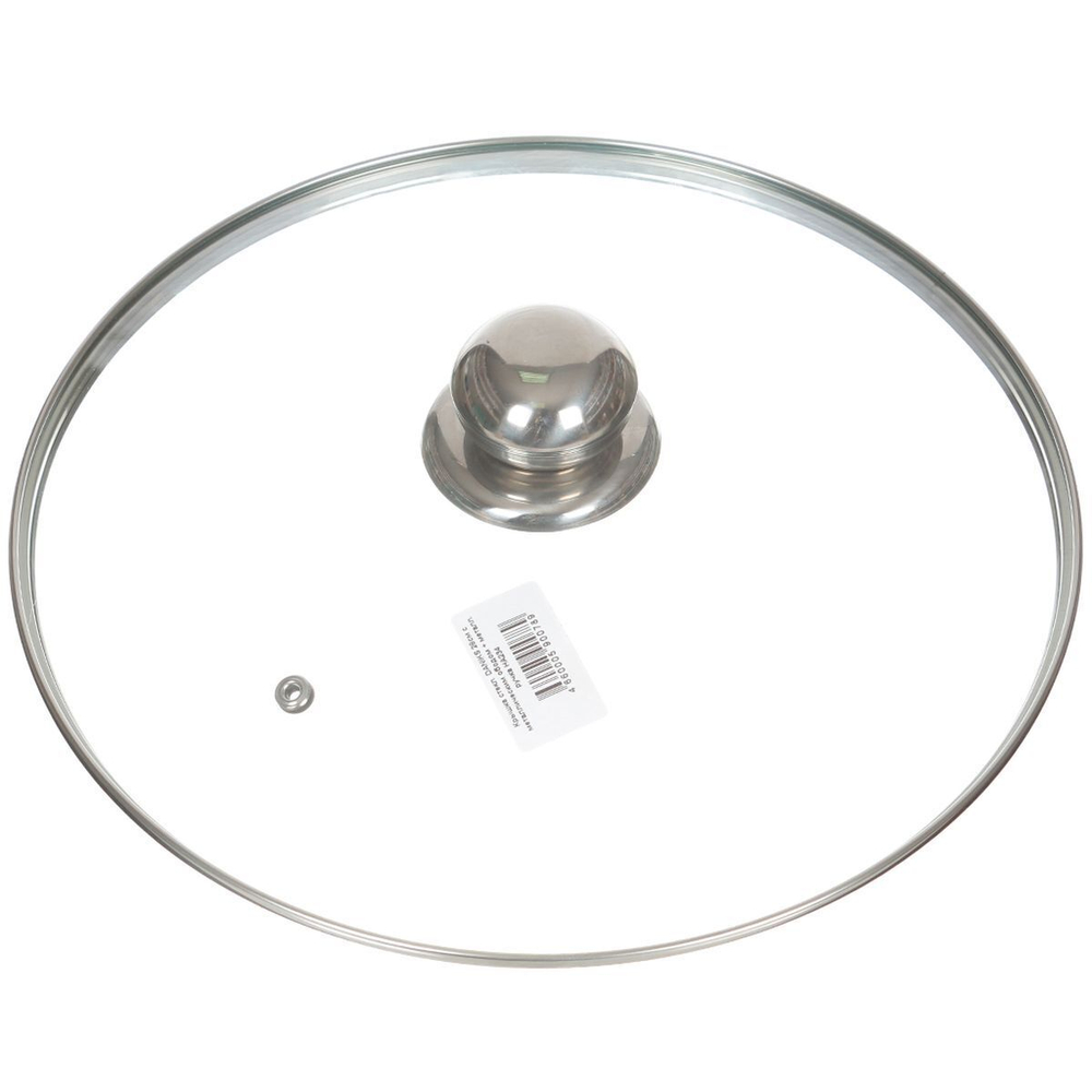 Крышка для посуды стекло, 28 см, Daniks, металл обод, кнопка металл, HA234