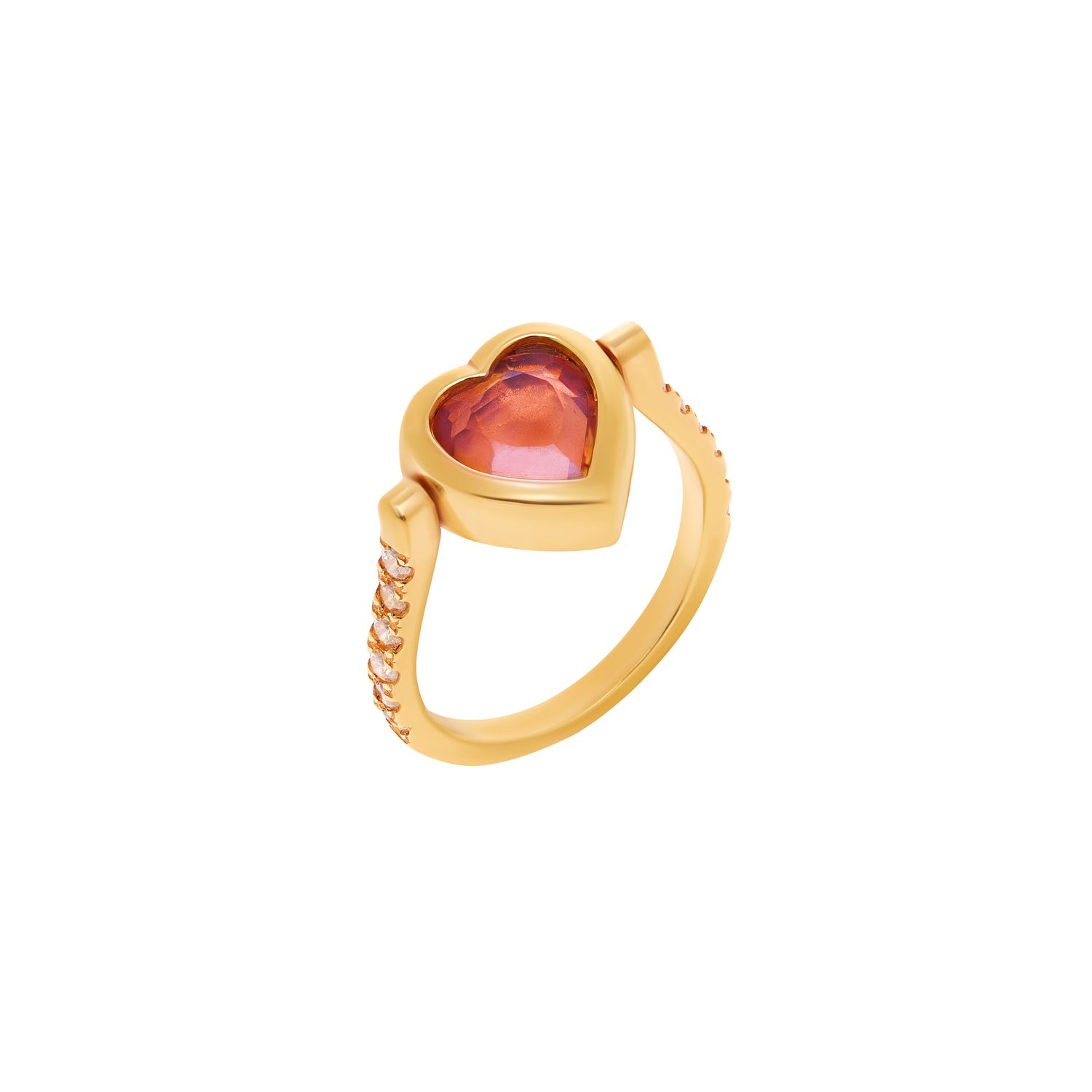 Кольцо Eddy Heart Ring - Dusty Pink