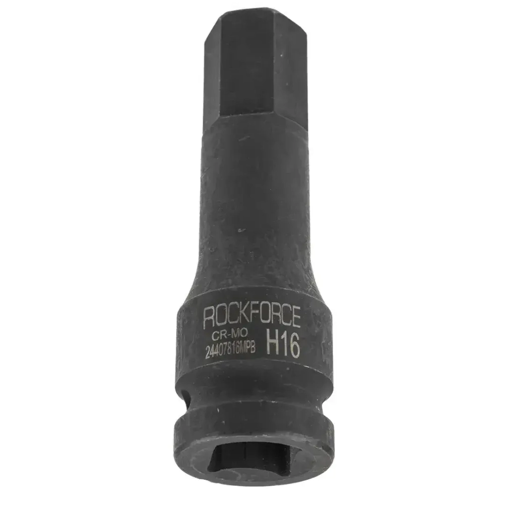 Головка-бита 16мм 1/2" 6-гранная ударная L=79мм ROCKFORCE RF-24407816MPB