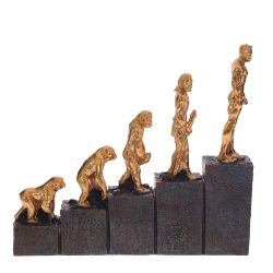 GAEM Фигурка декоративная "Эволюция человека", L21,5 W3,5 H19,5 см