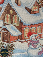 Декоративный гобеленовый чехол для интерьерной подушки Новогоднее утро 38*38