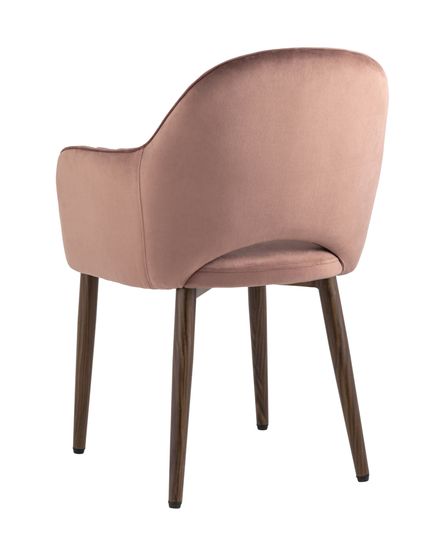 Стул Венера диамант NEW, велюр пыльно-розовый (ножки дерево) NP