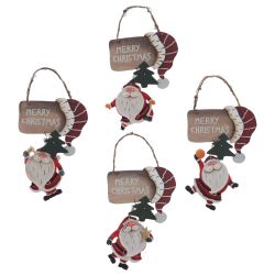 GAEM Изделие декоративное подвесное "Дед Мороз", L12,5 W2,5 H21 см, 4в.