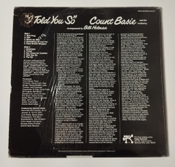 Винтажная виниловая пластинка LP Count Basie And His Orchestra I Told You So (USA 1977)