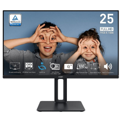 Монитор MSI PRO 24.5" MP251P Black (IPS 1920x1080 100Hz 4ms 178/178 300cd 1300:1 D-Sub HDMI 2x2W Pivot) [9S6-3PC29M-033]