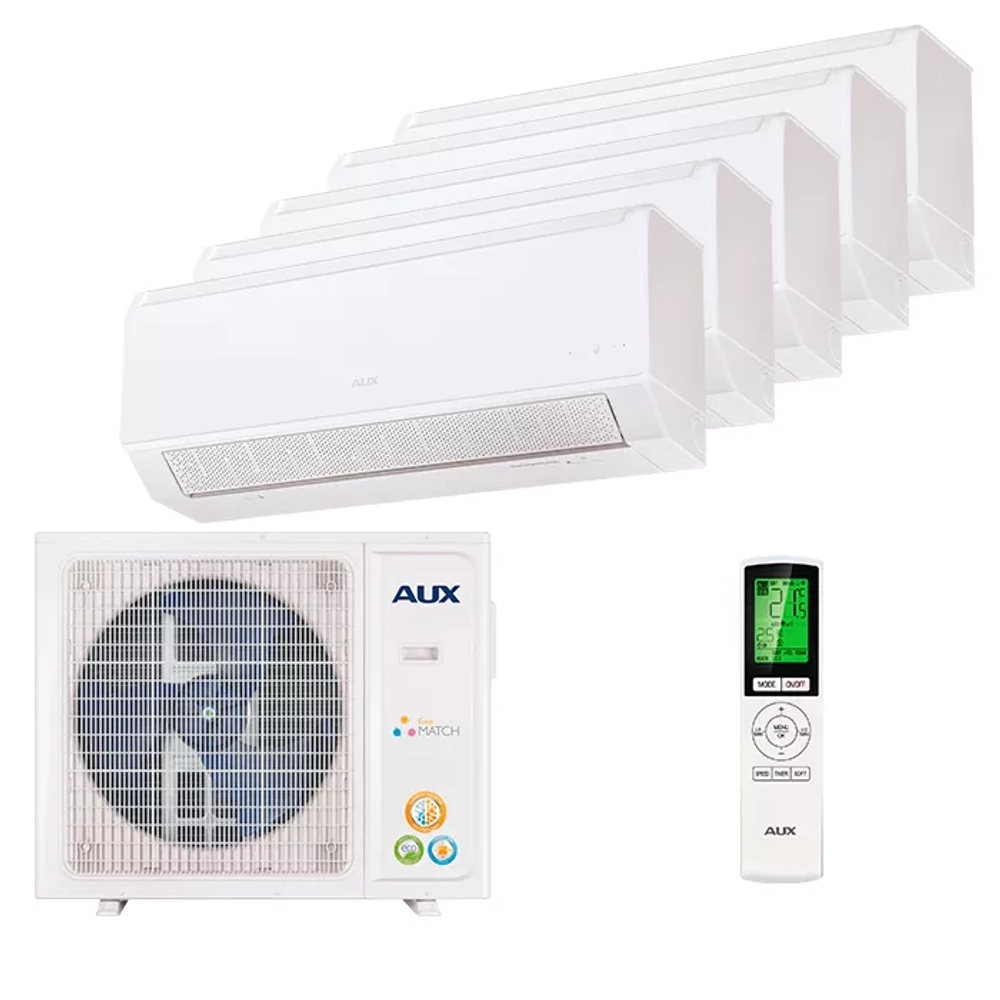 Мульти сплит система AUX на 5 комнат (20+20+20+20+20 кв.м.) Comfort