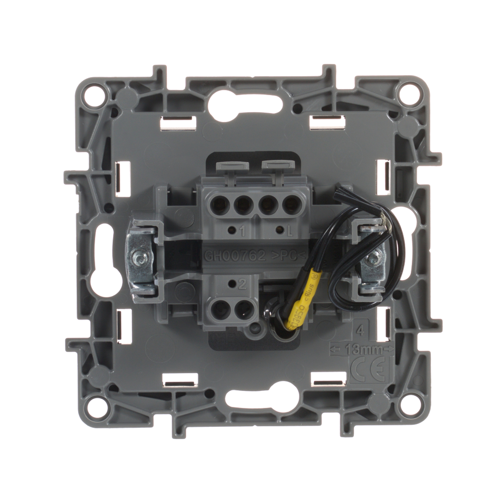 Выключатель 1-клавишный с подсветкой/индикацией 10А 250В антрацит ETIKA Legrand