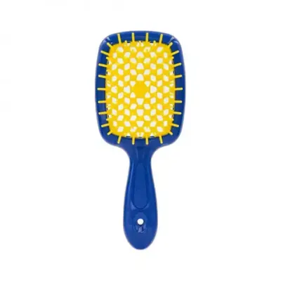 Расческа для волос JANEKE SuperBrush The Original Синяя с жёлтым