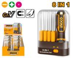 Отвертка со сменными насадками 8 пред. SUPER INGCO AKISD0901