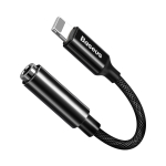 Lightning Аудиоадаптер Baseus L3.5 iP (M) to 3.5mm (F) Adapter - Black