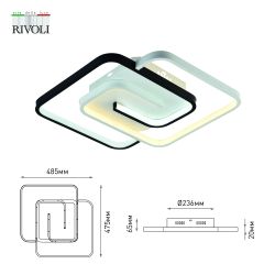 Светильник потолочный светодиодный Rivoli   6102-103 LED 3950К - 4400К 91 Вт модерн с пультом