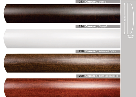 Планка багетная деревянная Синклер арт. 293, цвет венге (ширина 90 мм)