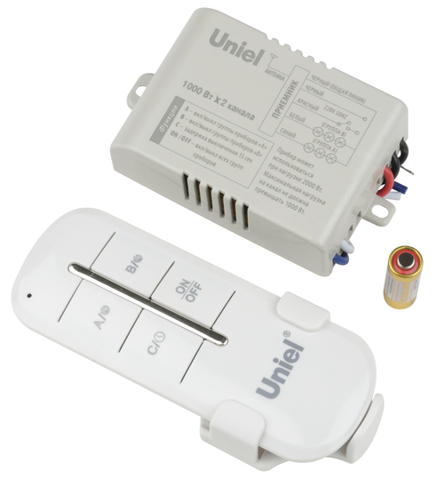 UCH-P005-G2-1000W-30M Пульт управления светом. 2 канала*1000Вт. ТМ Uniel