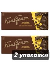 Шоколад тёмный Fazer с цельным лесным орехом 200 г x 2 шт
