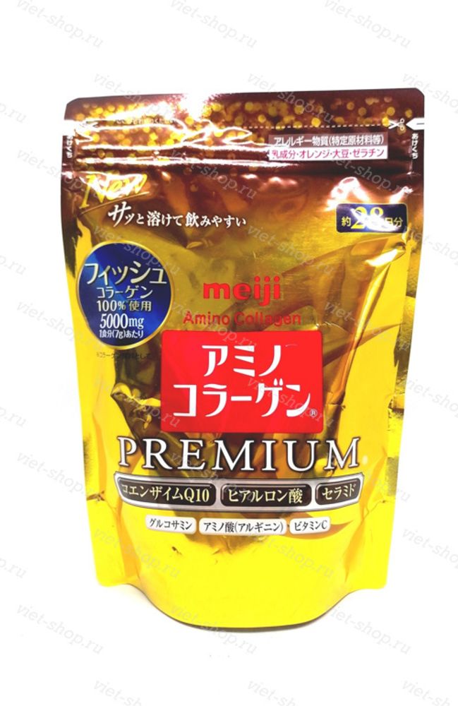Коллаген порошок Meiji premium amino collagen, Япония, 5000 мг.