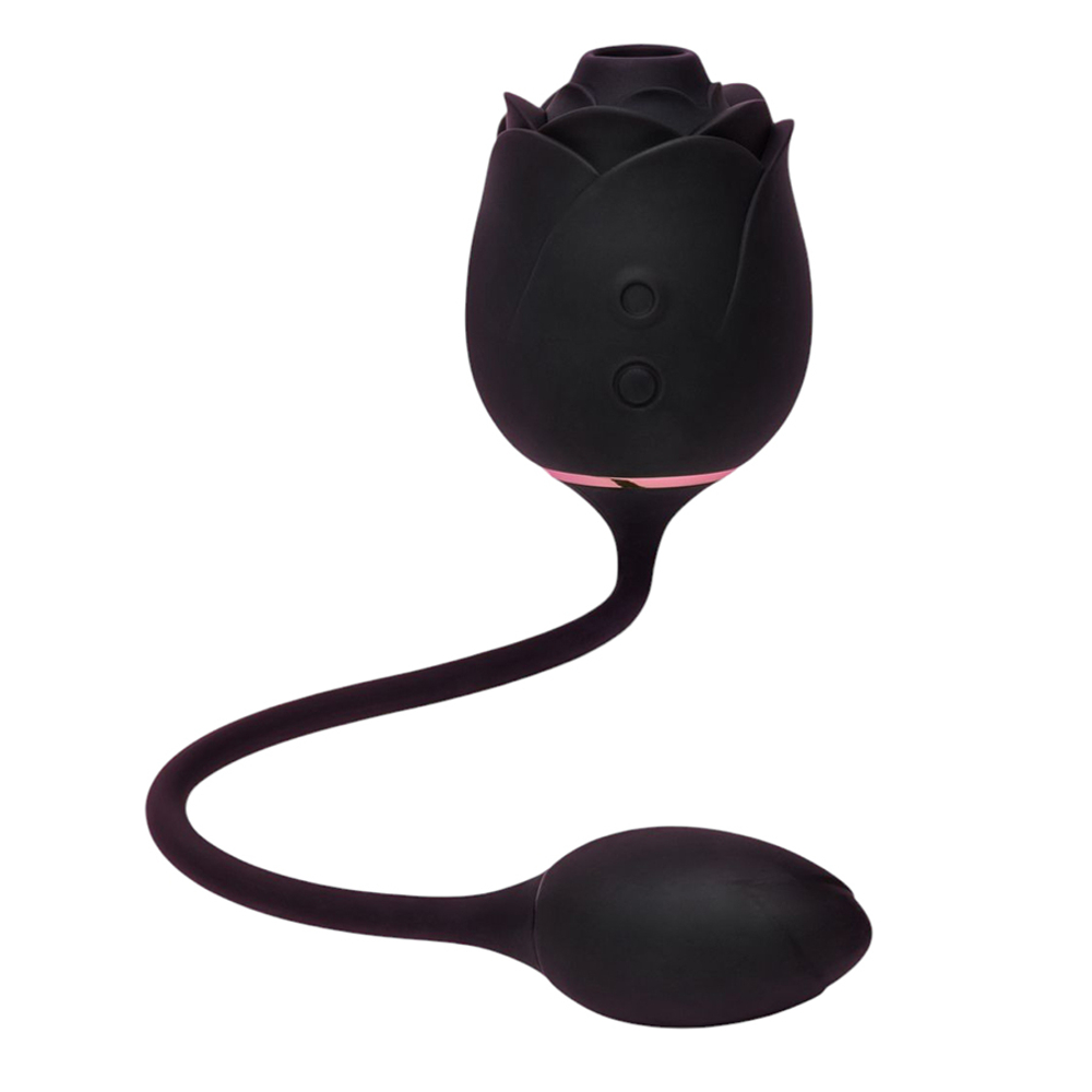 Бесконтактный клиторальный стимулятор в виде бутона розы Fifty Shades of Grey Dark Blushing Rose Clitoral Suction Stimulator and Vibrating Egg