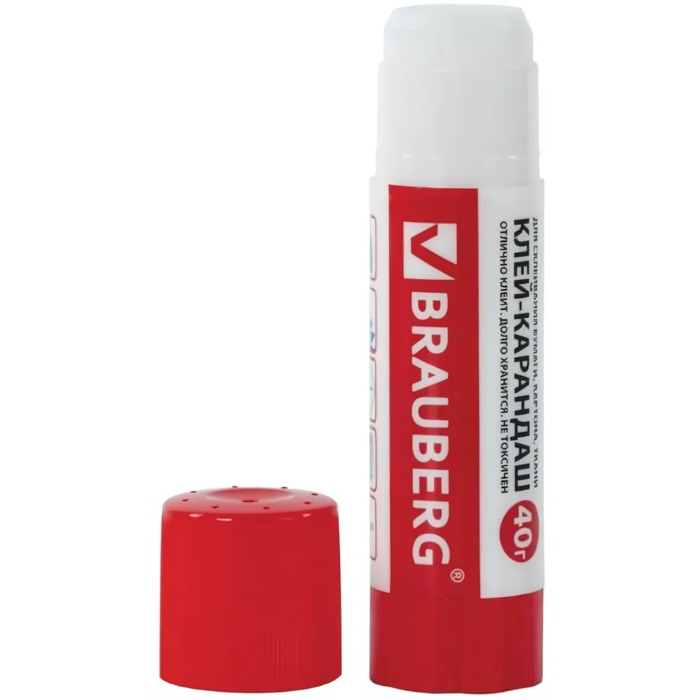 Клей-карандаш 40г Brauberg (1/12)