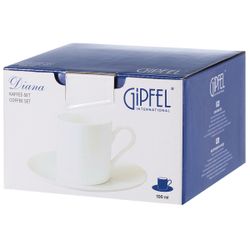 Кофейная пара Gipfel Diana 43233 чашка 100 мл, блюдце 12 см