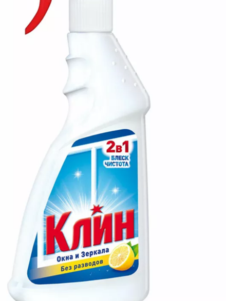 Клин Средство для мытья стёкол и зеркал Лимон 500мл