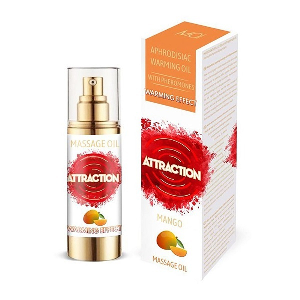 Массажное разогревающее масло с феромонами и ароматом манго Mai cosmetics 30мл