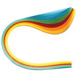 Бумага для квиллинга "Яркие цвета", 5 цветов, 100 полос, 3 мм х 300 мм, 80 г/м2, ОСТРОВ СОКРОВИЩ, 128747