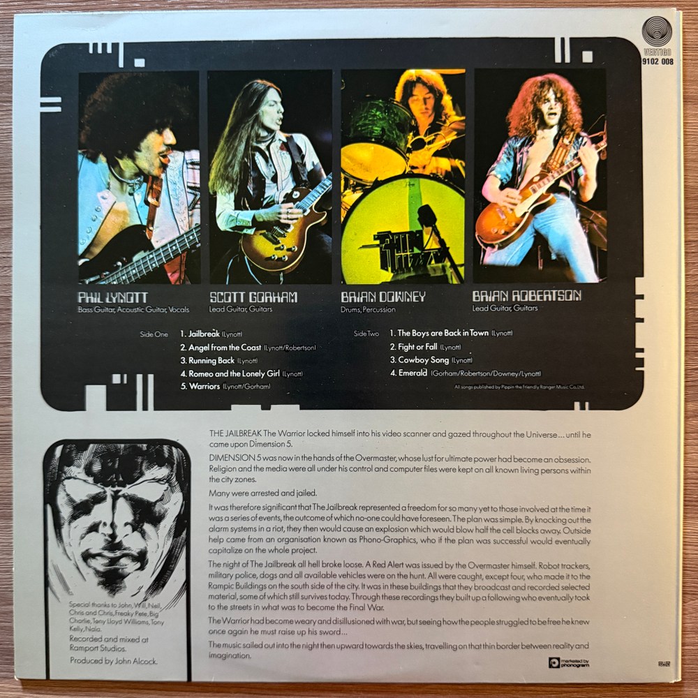 Thin Lizzy – Jailbreak (Скандинавия 1976г.)