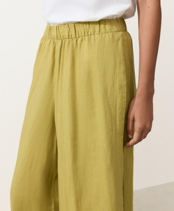 OYSHO Широкие брюки из 100% льна с боковой складкой, лаймовый