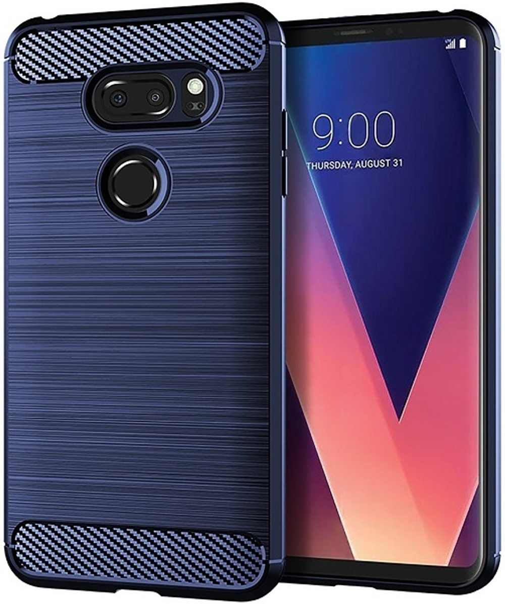 Чехол для LG V30, V30+ цвет Blue (синий), серия Carbon от Caseport