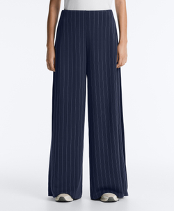 OYSHO Широкие брюки мягкие на ощупь с боковой складкой и модалом, синий