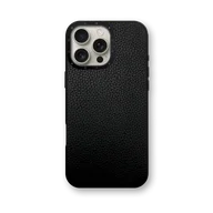 Чехол для iPhone 16 - Зернистая кожа - чёрный