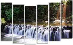Модульная картина "Солнечный водопад"