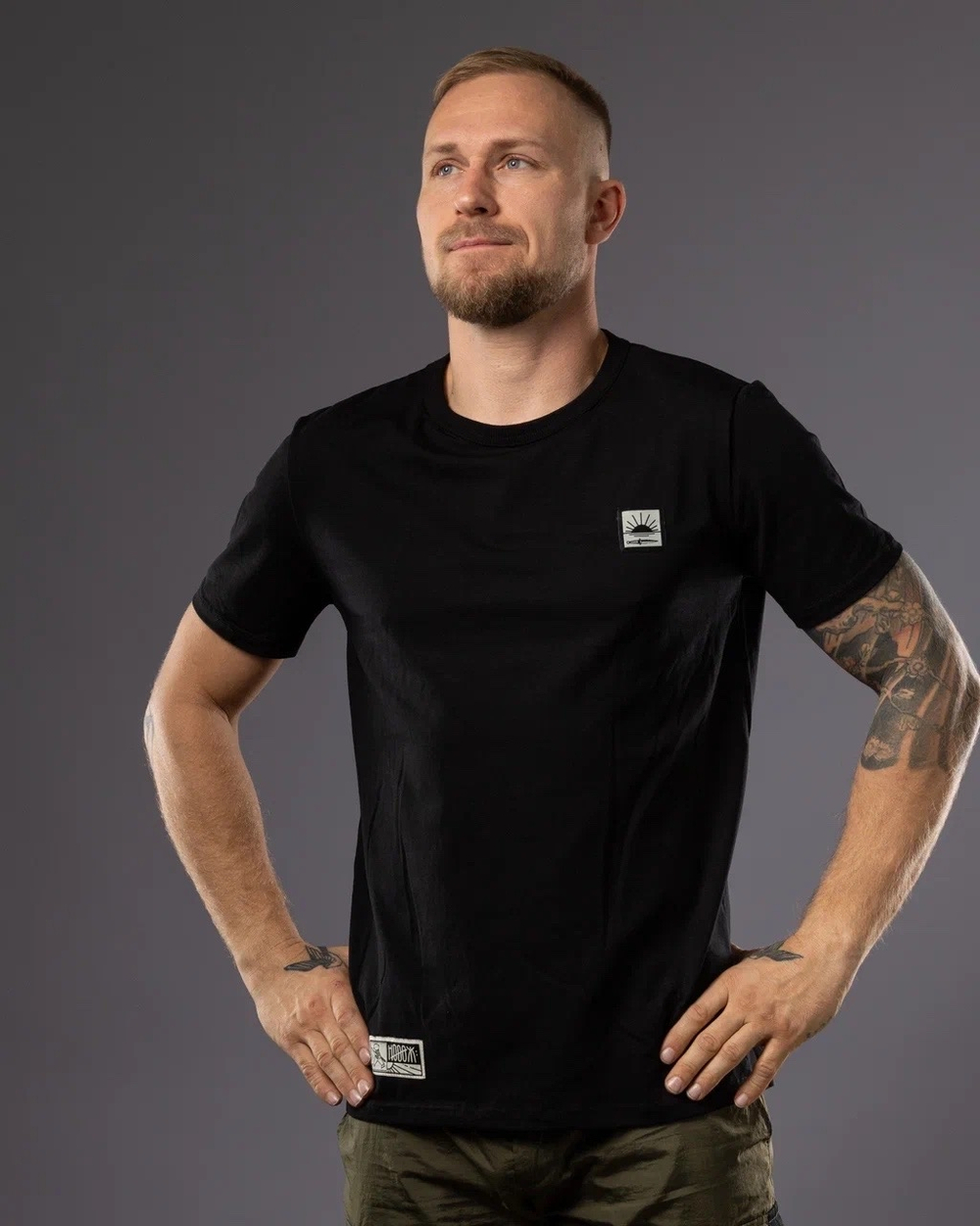 Футболка НОООЖ "Солнце" Черный