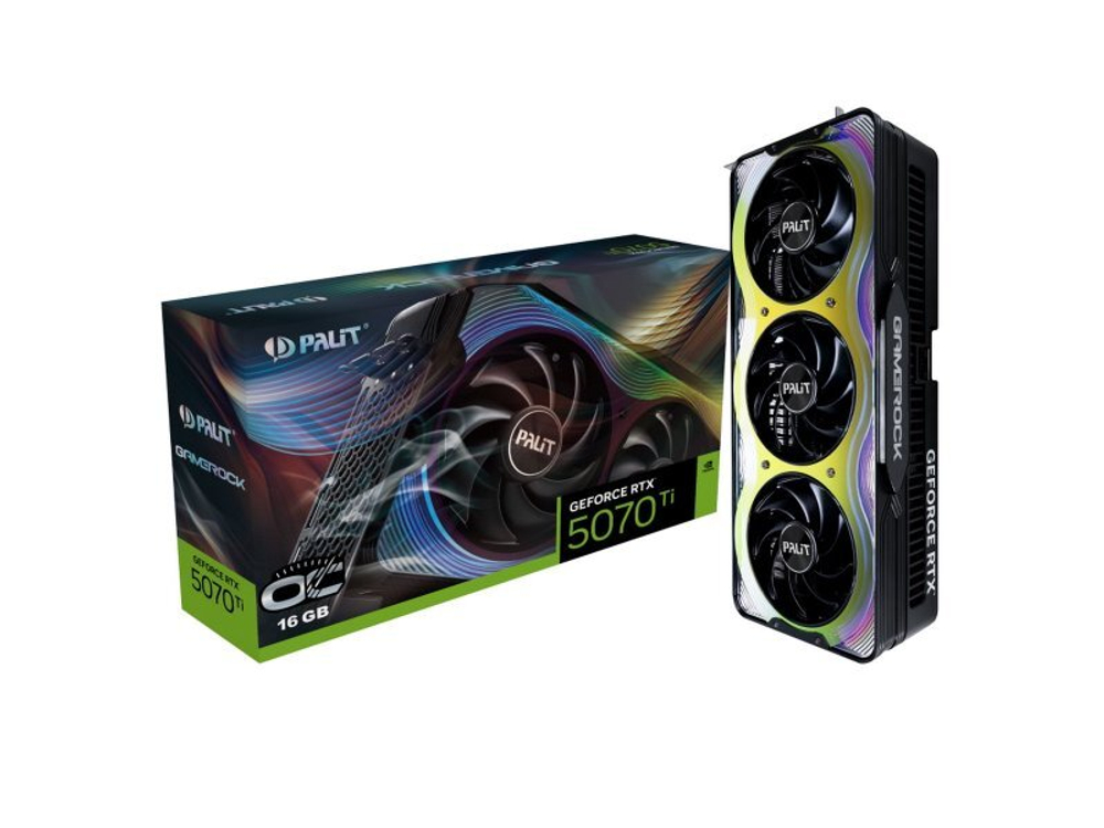 Видеокарта Palit Nvidia GeForce RTX 5070 Ti GAMEROCK [NE7507TH19T2-GB2030G]