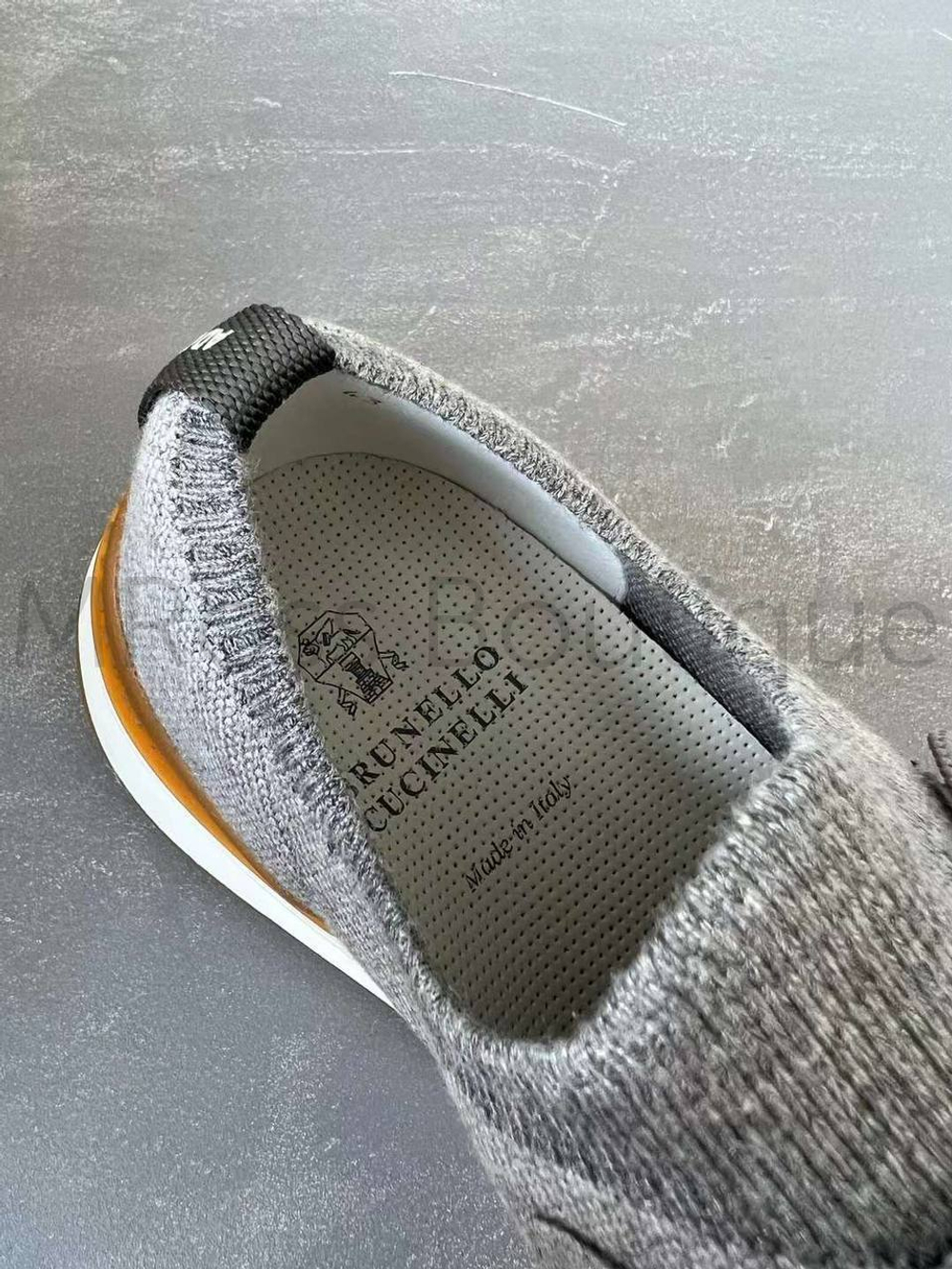 Серые текстильные кроссовки Brunello Cucinelli