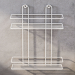 Полка прямоугольная 2-х ярусная 26,5*10*35см белая, ПП-2Б