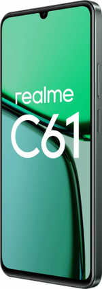 Смартфон realme C61 6/128 ГБ, Dual nano SIM, Ростест, темно-зеленый