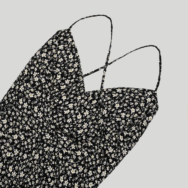 Платье Slip Black Flower - фото 9