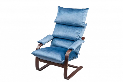 Кресло "Релакс" Орех, ткань Невада Ивори