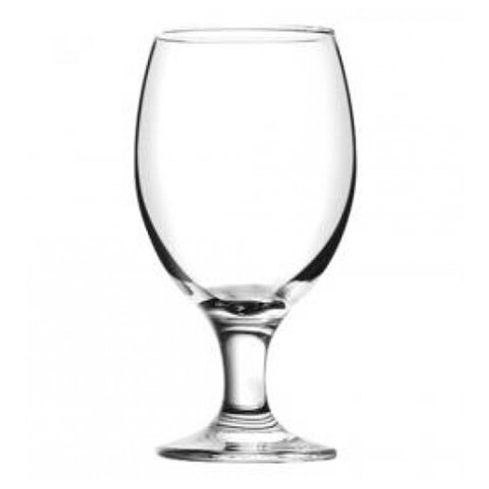 Бокал для пива на ножке, 400 мл, КОМПЛЕКТ 3 штуки, стекло, PASABAHCE "БИСТРО", фирменная подарочная упаковка, 44417