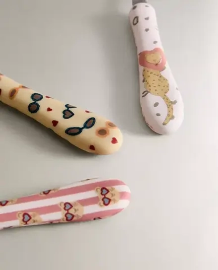 ZARA HOME ДЕТСКИЙ НАБОР СТОЛОВЫХ ПРИБОРОВ С ПРИНТОМ «ГЕПАРД» (3 ШТ.), РАЗНОЦВЕТНЫЙ