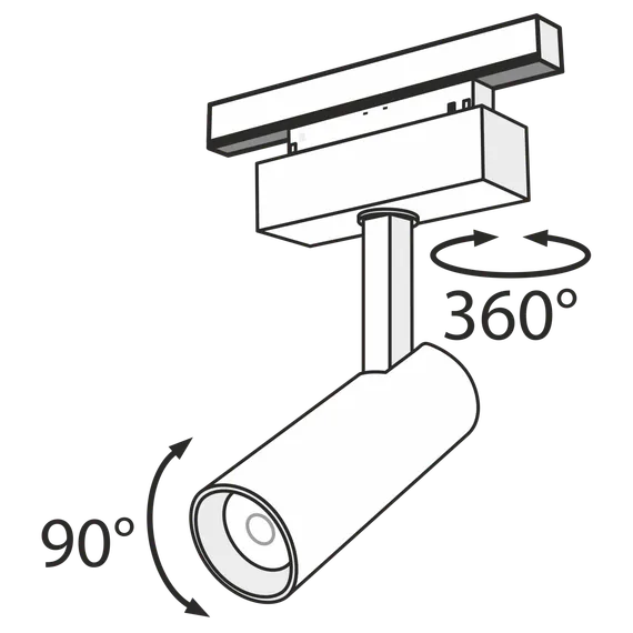 Трековый светильник Фокус / Focus Led S35 4000K 9Вт 24° Technical tr019-2-10w4k-b